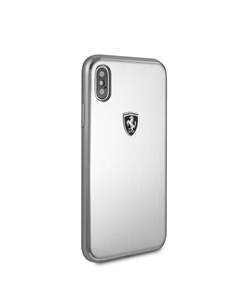 Case de Aluminio Ferrari Legado Plateado para iPhone X/XS